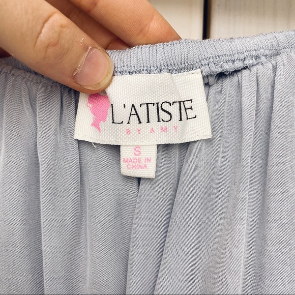 L’ ATISTE by Amy | Blue Strapless Tassel Romper - Picture 10 of 12